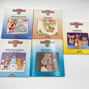 Worlds of Wonder Teddy Ruxpin Books Lot 5 Vintage Childrens Storybooks Hardcover